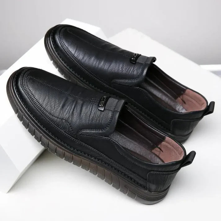 18894 Men's Leather Shoes for Office Wear - Formal Slip-On