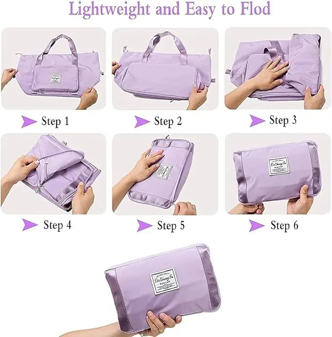 4485 Expandable Travel Bag for Women - Foldable Crossbody Tote
