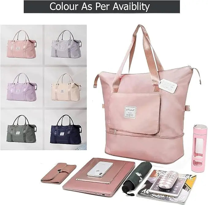 4485 Expandable Travel Bag for Women - Foldable Crossbody Tote