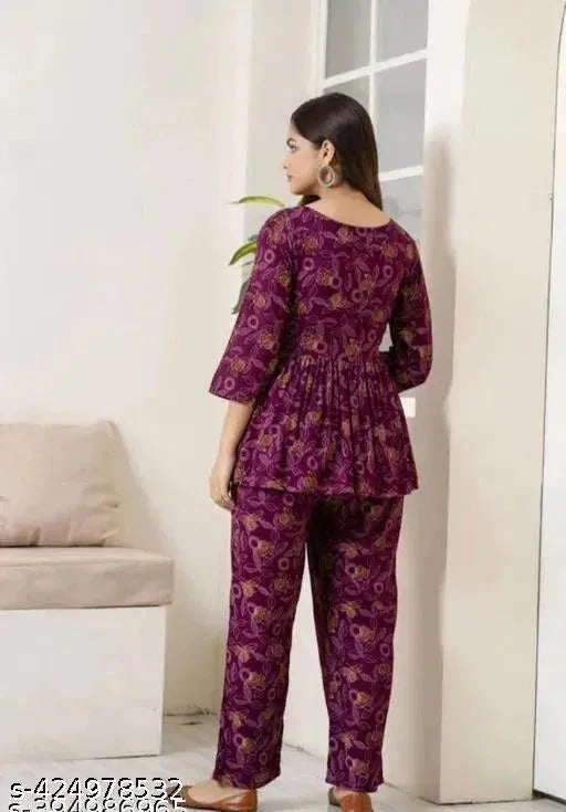 13374 Women's Floral Print Co-ord Set Online Kurti