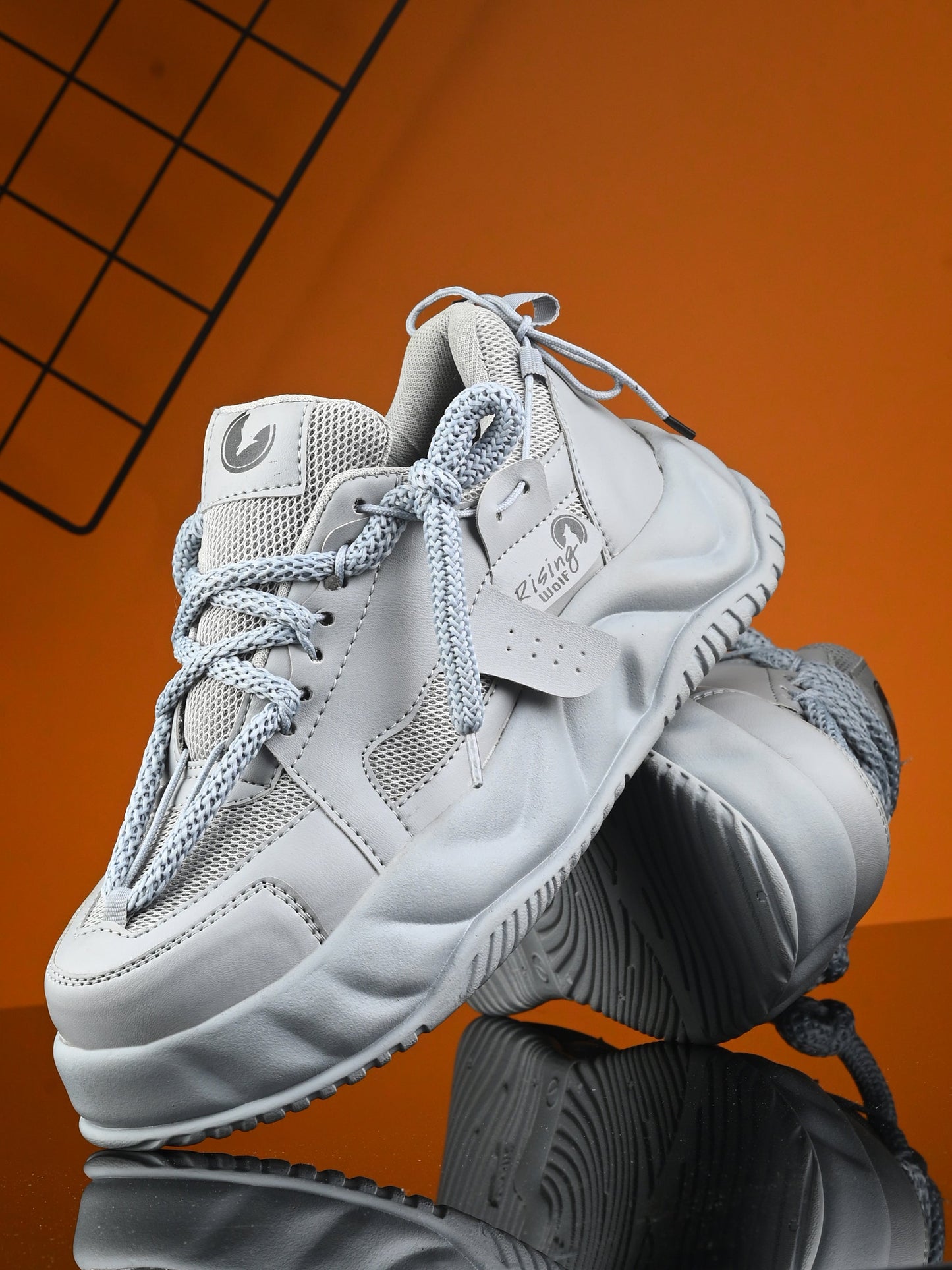 18894 Mens Grey Sport Shoes Lightweight Comfort