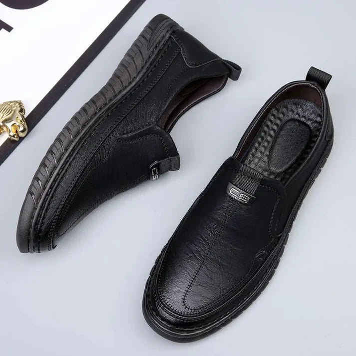 18894 Men's Leather Shoes for Office Wear - Formal Slip-On
