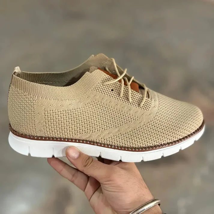 18894 Tan Mesh Sneakers for Men Casual Comfort Shoes
