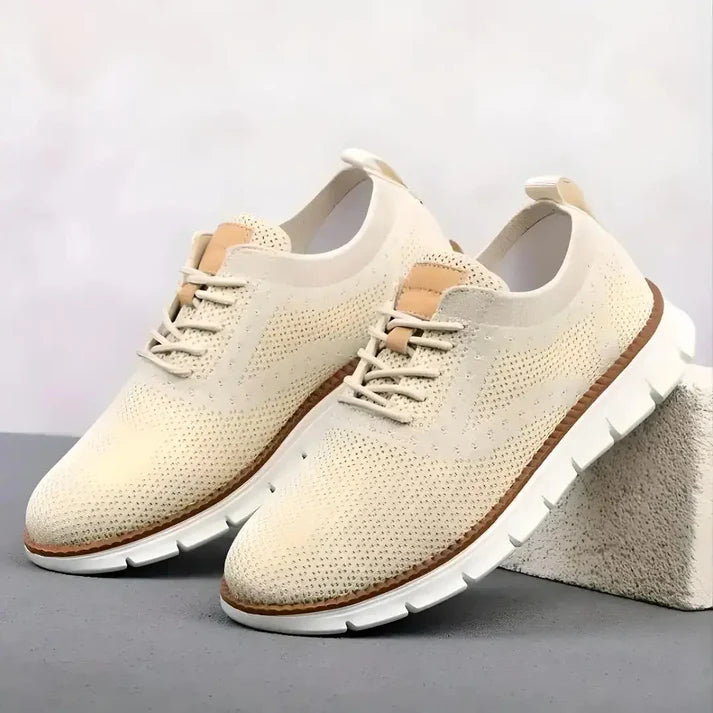 18894 Tan Mesh Sneakers for Men Casual Comfort Shoes