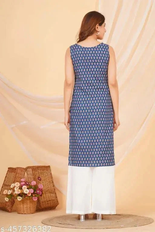 Casual Sleeveless Kurti for Women by Vendor 13374