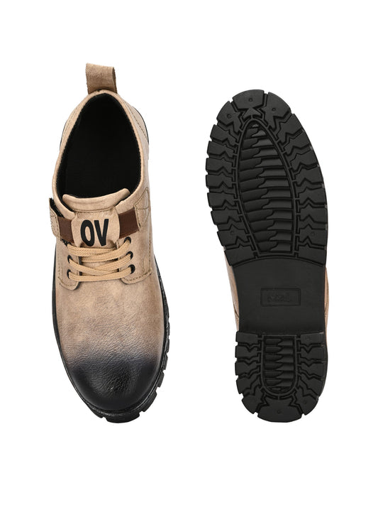 18894 Beige Casual Shoes for Men with Durable Soles