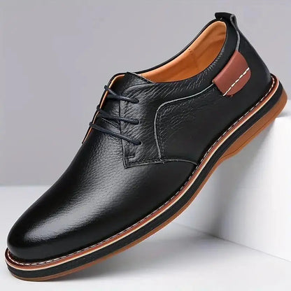 18644 Men's Black Derby Party Shoes - Casual Leather Dress