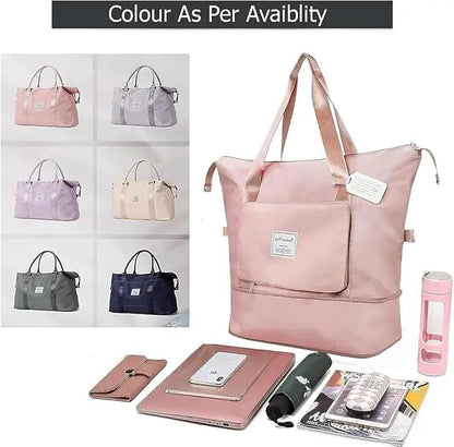 4485 Expandable Travel Bag for Women - Foldable Crossbody Tote