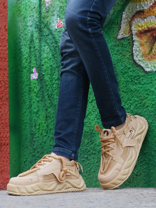18894 Men's Lightweight Athletic Tan Sneakers Sports Shoes