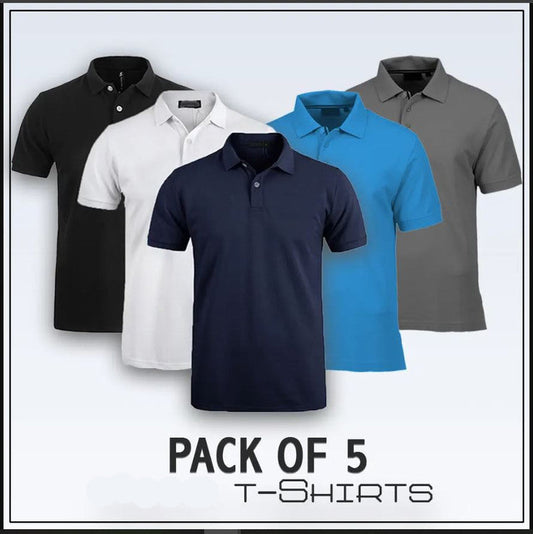 Pack of 5 Men T Shirts Cotton Casual Tees