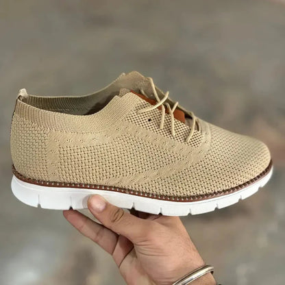 18894 Tan Mesh Sneakers for Men Casual Comfort Shoes